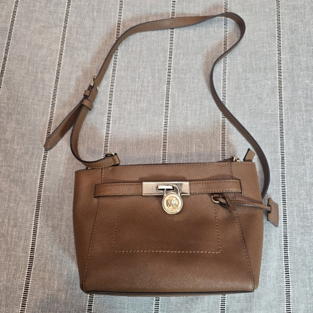 Michael Kors Brown Leather Crossbody Bag - Picture 9 of 12